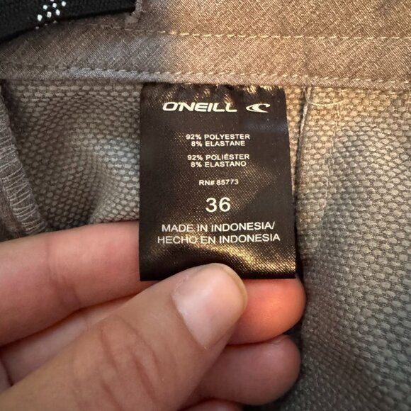 O'Neill Men's Gray Hybrid Outdoor Shorts Cargo Shorts, 10" Inseam, Size 36 - Picture 4 of 7